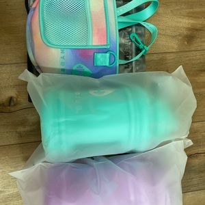 Mint & Lavender Hydrojugs with tie dye sleeve -new